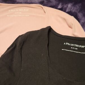 A Pea in the Pod Black Or  Pink Stretchy Maternity Tops